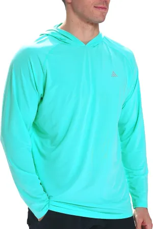 Men's Sun Protection Hoodie Shirts UPF 50  Long Sleeve SPF UV Rash Guard Fishing Hiking Lightweight