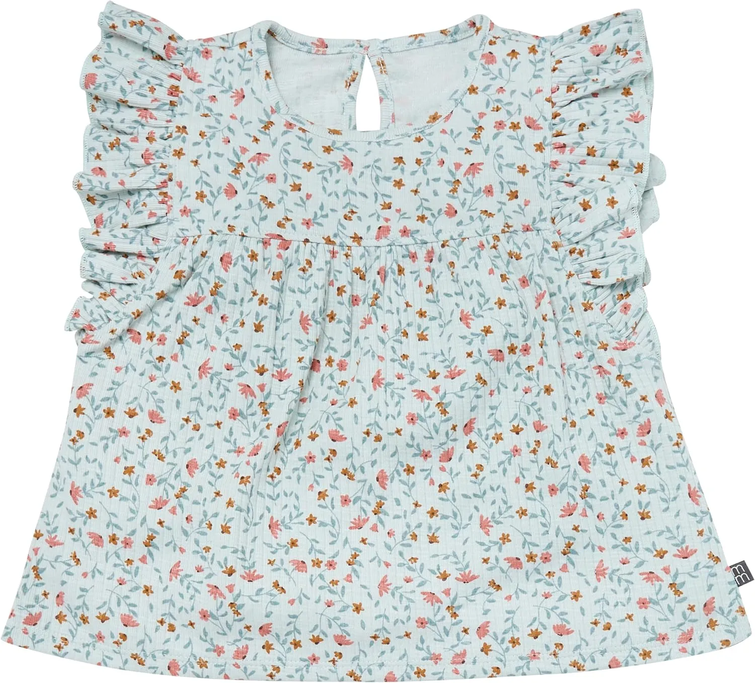 Modern Moments by Gerber Baby Girls 4-piece Set (2 Flutter Sleeve Top & 2 Ruffle Wide Leg Short)
