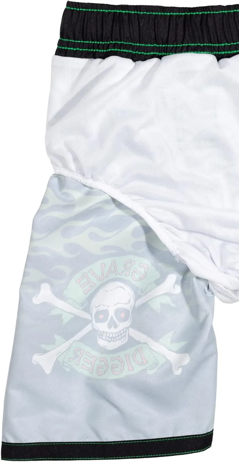 Monster Jam UPF 50  Pullover Rash Guard and Swim Trunks Outfit Set Toddler to Big Kid Grave Digger El Toro Loco Megalodon