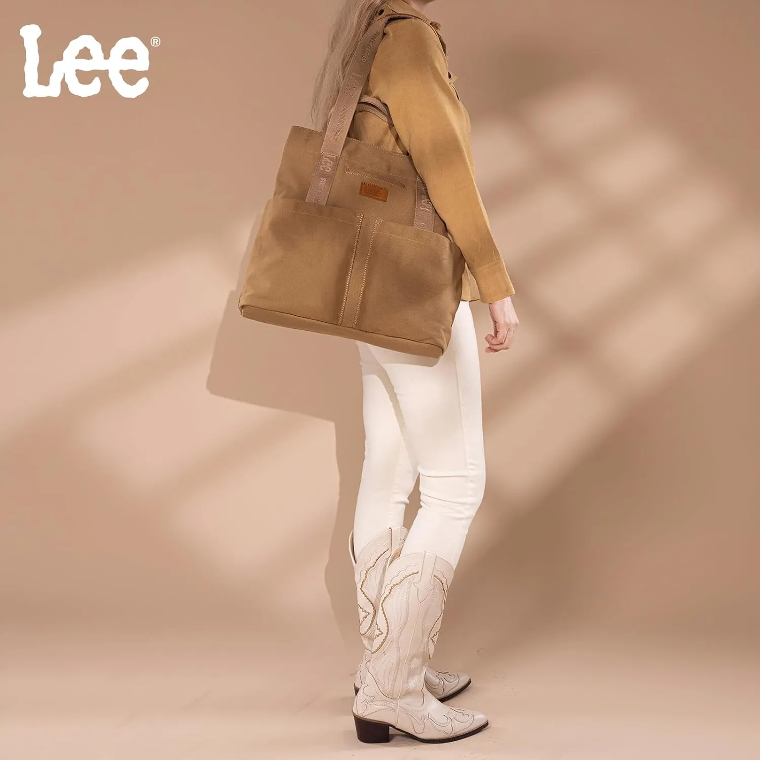 Montana West x Lee Canvas Tote Bag for Women with 2 Front Pockets Top-Handle Handbag & Shoulder Bag