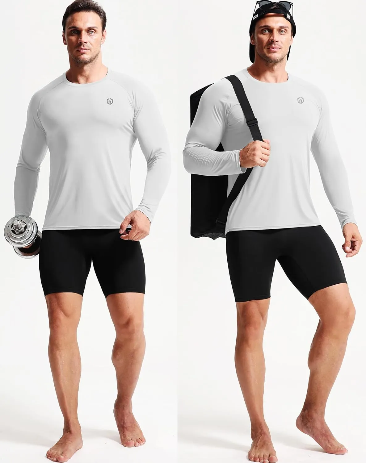 NELEUS Men's Dry Fit Long Sleeve Athletic Running Shirts