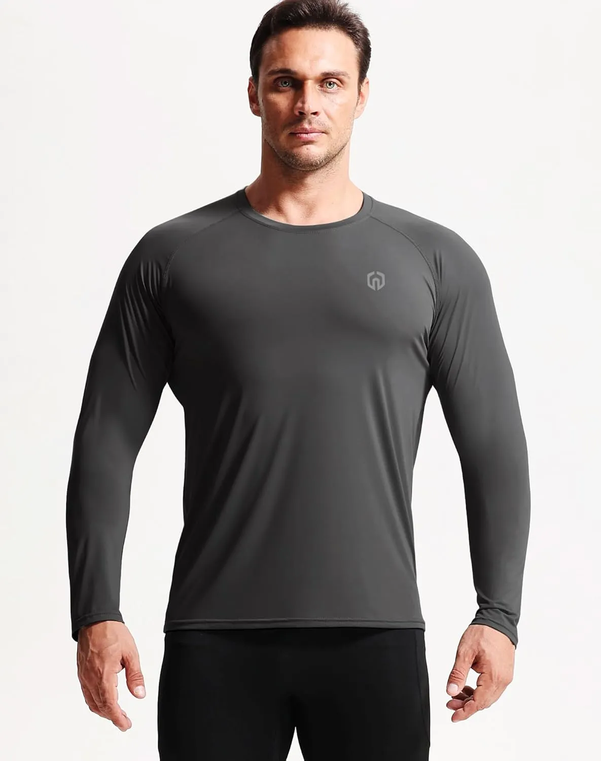 NELEUS Men's Dry Fit Long Sleeve Athletic Running Shirts