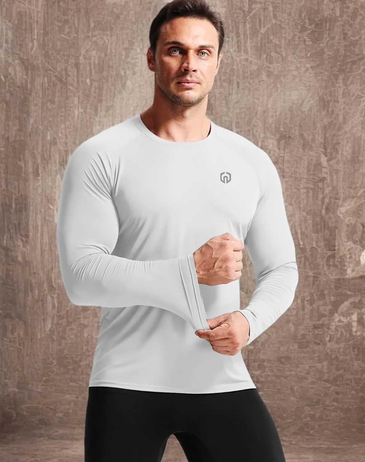 NELEUS Men's Dry Fit Long Sleeve Athletic Running Shirts