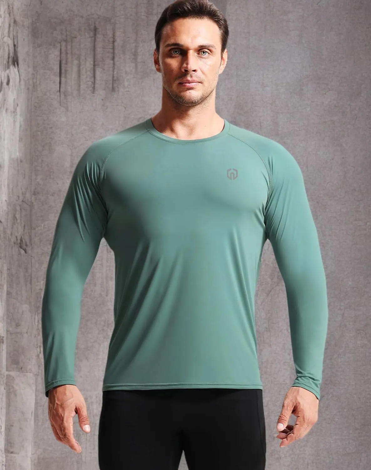 NELEUS Men's Dry Fit Long Sleeve Athletic Running Shirts