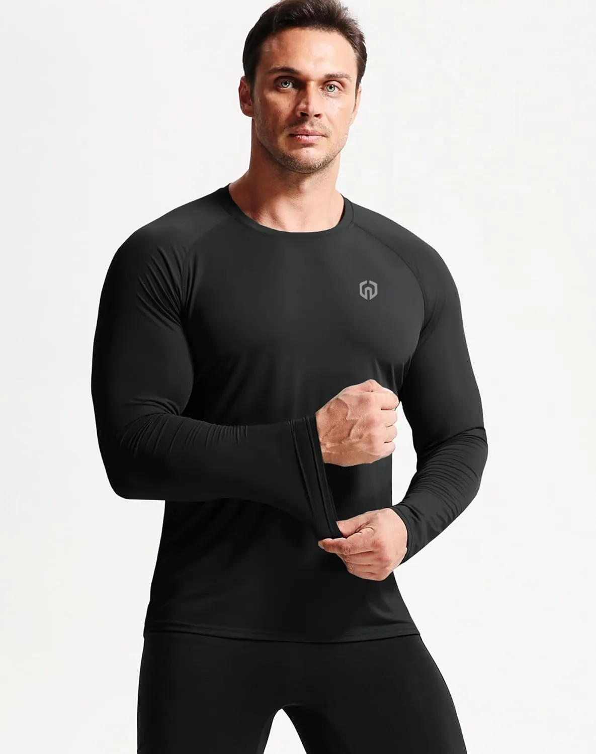 NELEUS Men's Dry Fit Long Sleeve Athletic Running Shirts