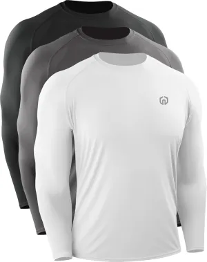 NELEUS Men's Dry Fit Long Sleeve Athletic Running Shirts