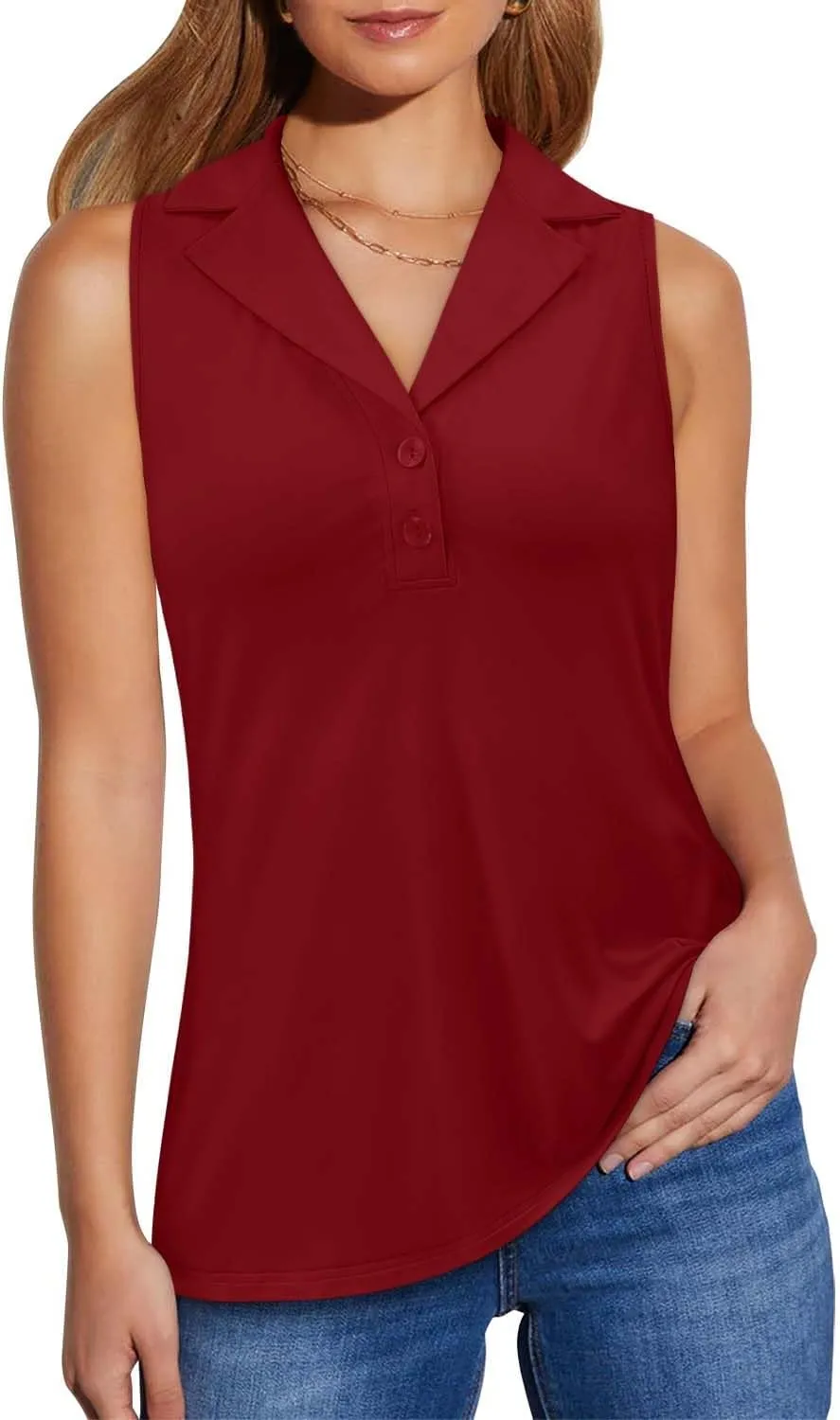 onlypuff Women's Polo Shirts Lapel Collar Short Sleeve Golf Blouse Summer Dressy Casual Tunic Tops