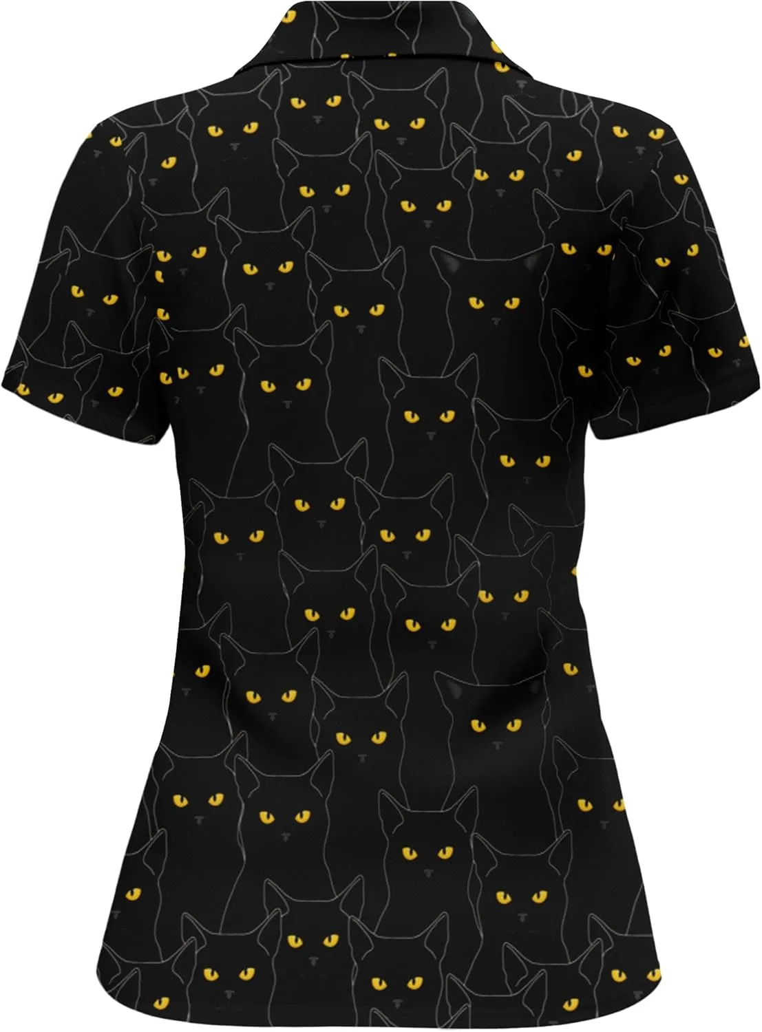 PAGYMO Womens Golf Shirt Crazy Funny Hawaiian Polo Shirts for Women