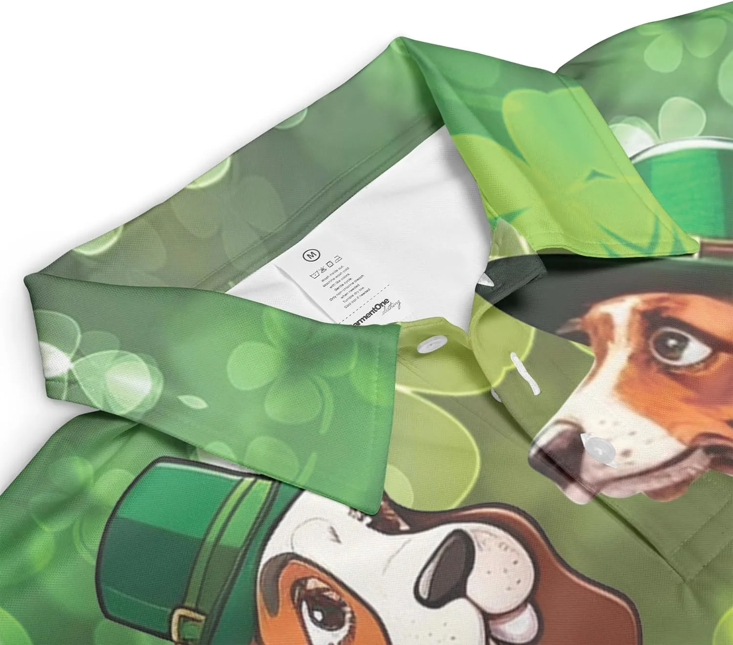 Patrick's Day Polo Shirts for Men - Cute Dog Men's Regular Fit Quick Dry Golf Polo Shirt Series 07