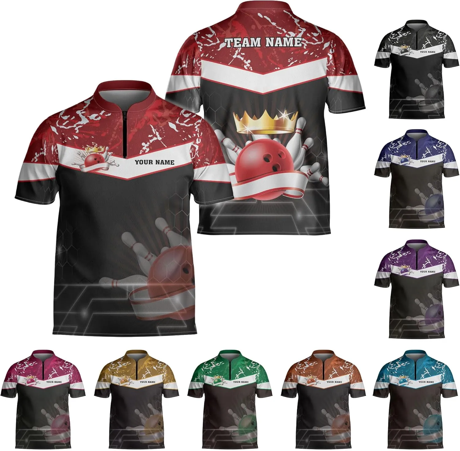 Personalized Bowling Jersey 3D Custom Bowling Shirts for Team Bowling Shirt Unisex for Men Women Bowling Jerseys 3D