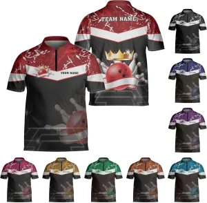Personalized Bowling Jersey 3D Custom Bowling Shirts for Team Bowling Shirt Unisex for Men Women Bowling Jerseys 3D
