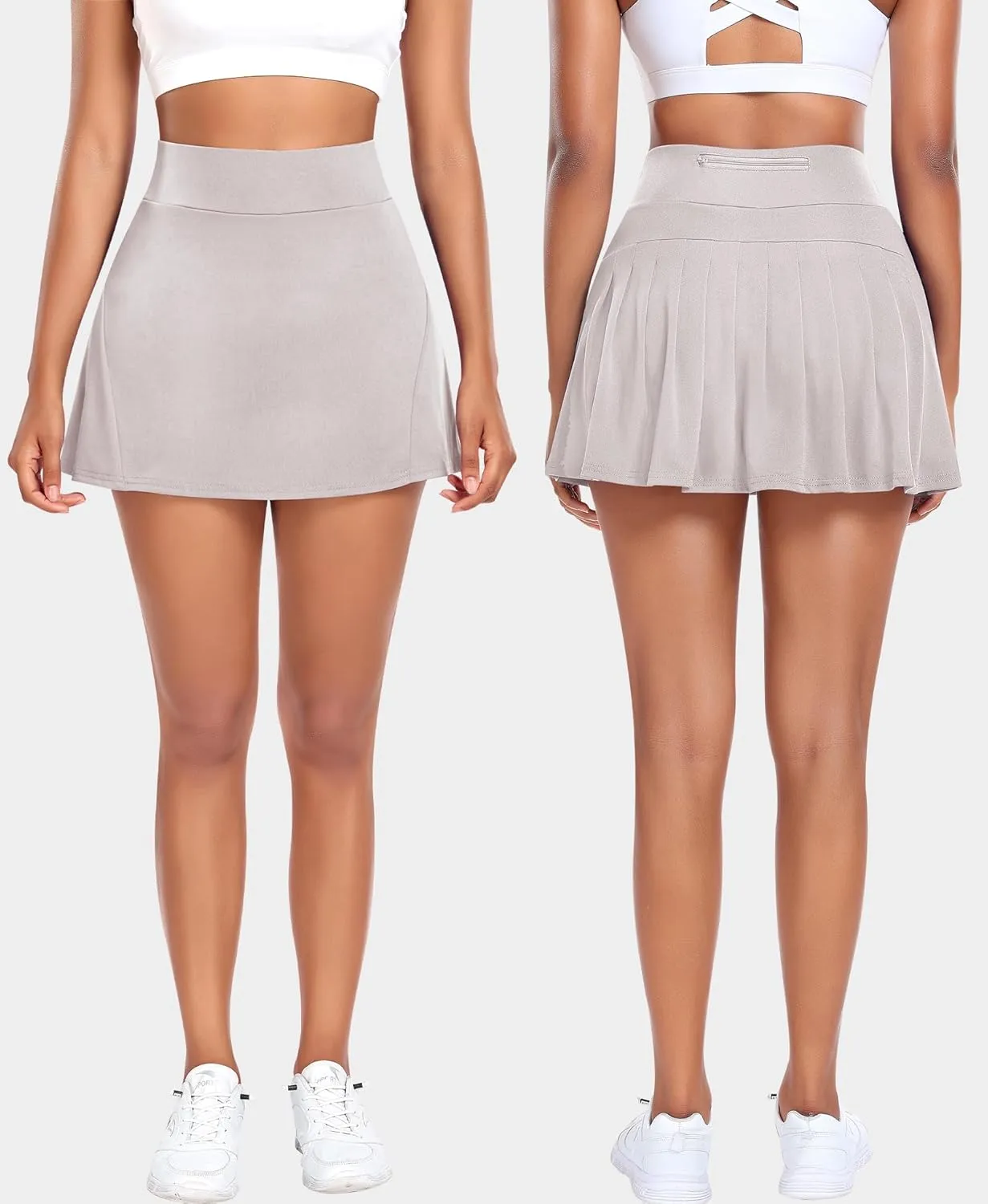 Pleated Tennis Skirts for Women High Waisted Athletic Golf Skorts with Pockets Shorts Running Workout Clothes