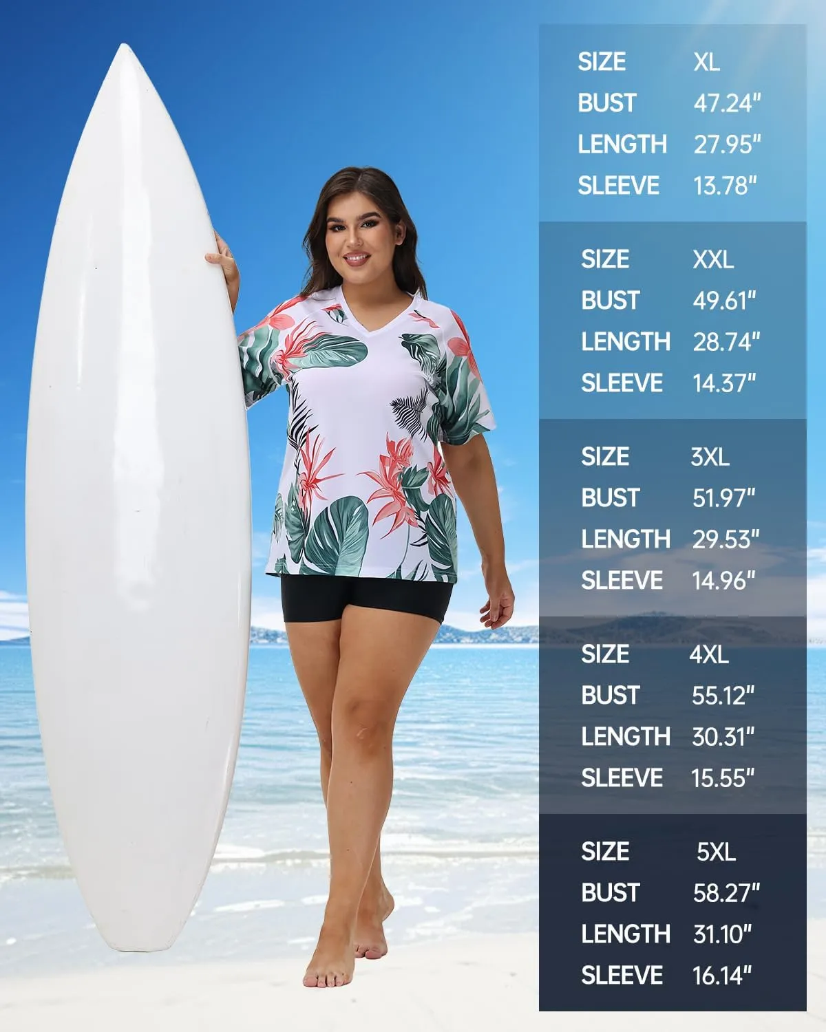 Plus Size Rash Guard for Women Sun Protection Swim Shirts Short Sleeve Loose Fit UPF 50  Quick Dry Swimming Tops