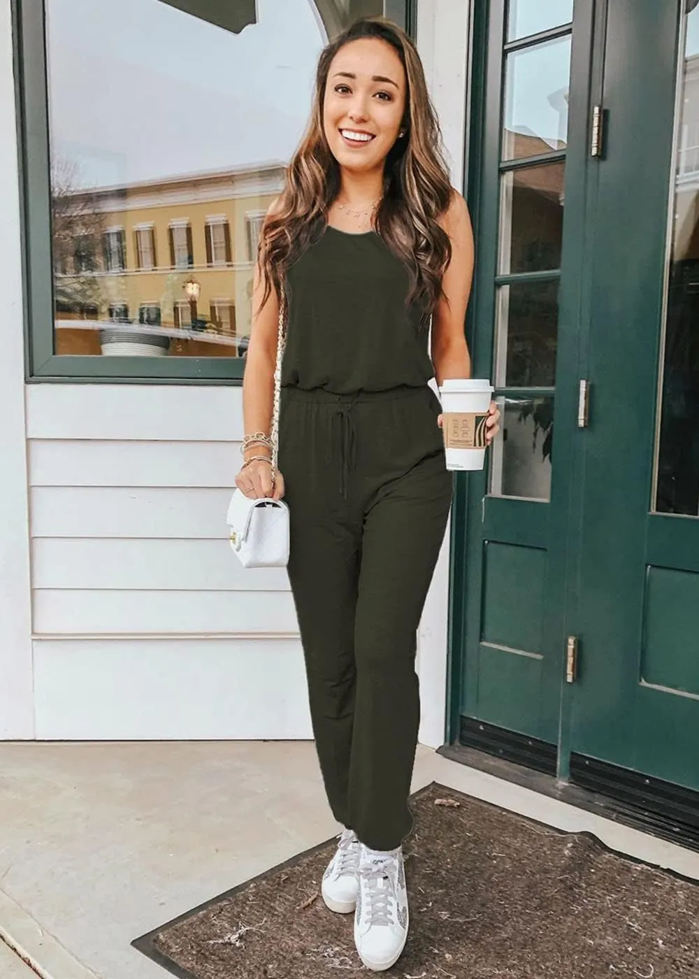 PRETTYGARDEN Women's Two Piece Outfit Sets Casual Summer Sleeveless Crewneck Tops and Sweatpants Active Tracksuit Lounge Wear