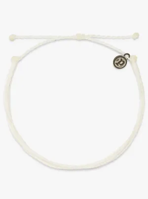 Pura Vida White Solid Anklet