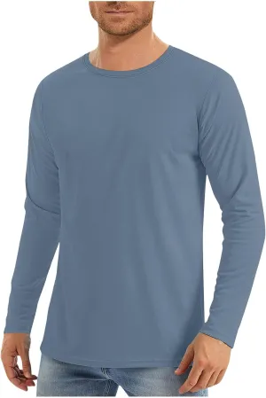 Rash Guard for Men Long Sleeve Swim Shirt Quick Dry UPF 50  Fishing Tshirt for Outdoor UV Sun Protection Beach Shirts