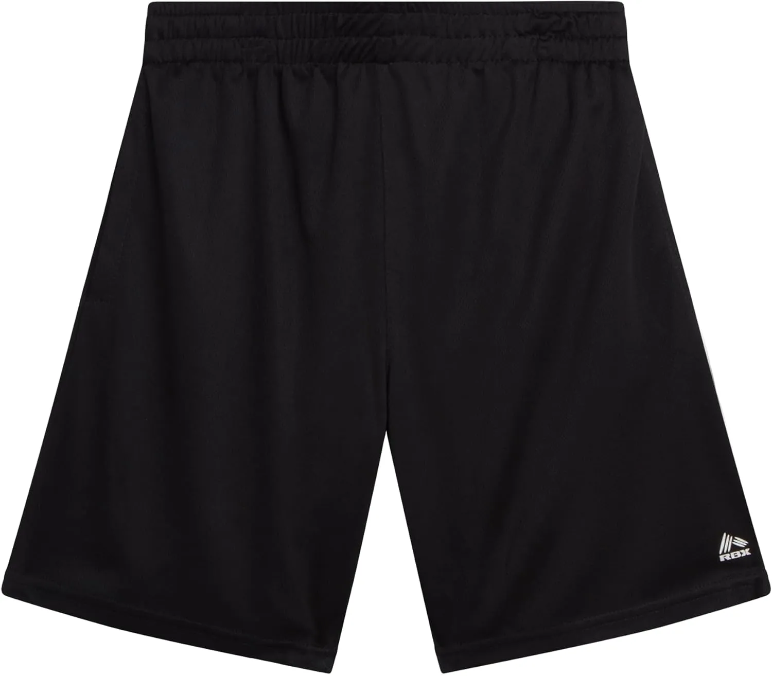 RBX Boys' Active Shorts - 5 Pack Sports Performance Mesh Gym Shorts with Elastic Waistband and Heat Seal Logo (Sizes: 8-16)