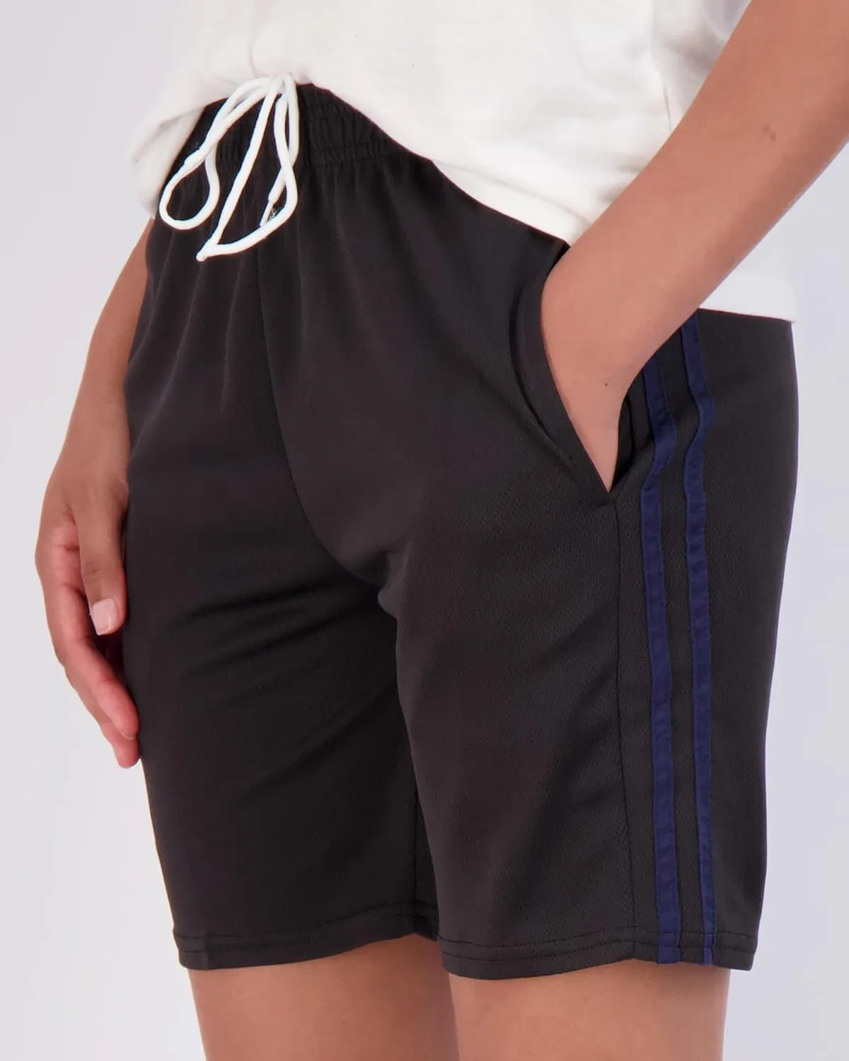 Real Essentials 4-Pack: Women's 7" Mesh Quick-Dry Bermuda Active Athletic Long Shorts with Pockets (Available in Plus Size)