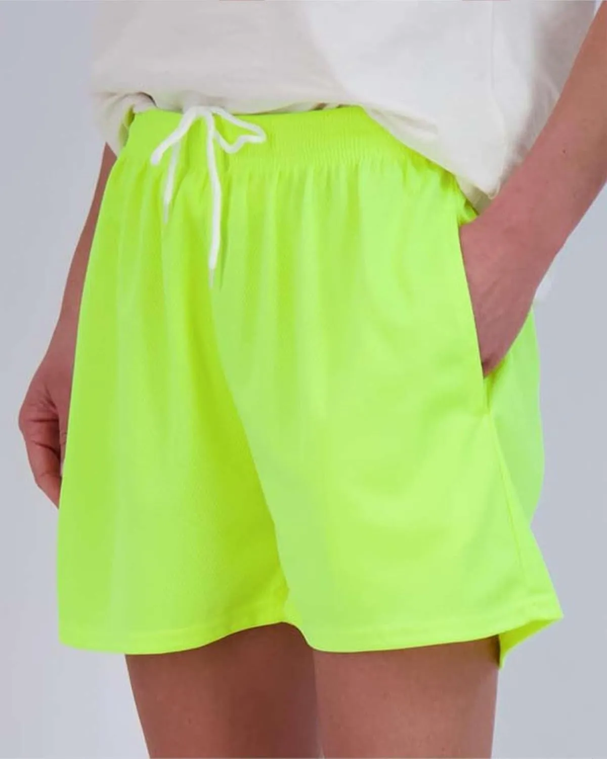 Real Essentials 4 Pack: Womens Active Athletic Performance Mesh Shorts with Pockets (Available in Plus Size)