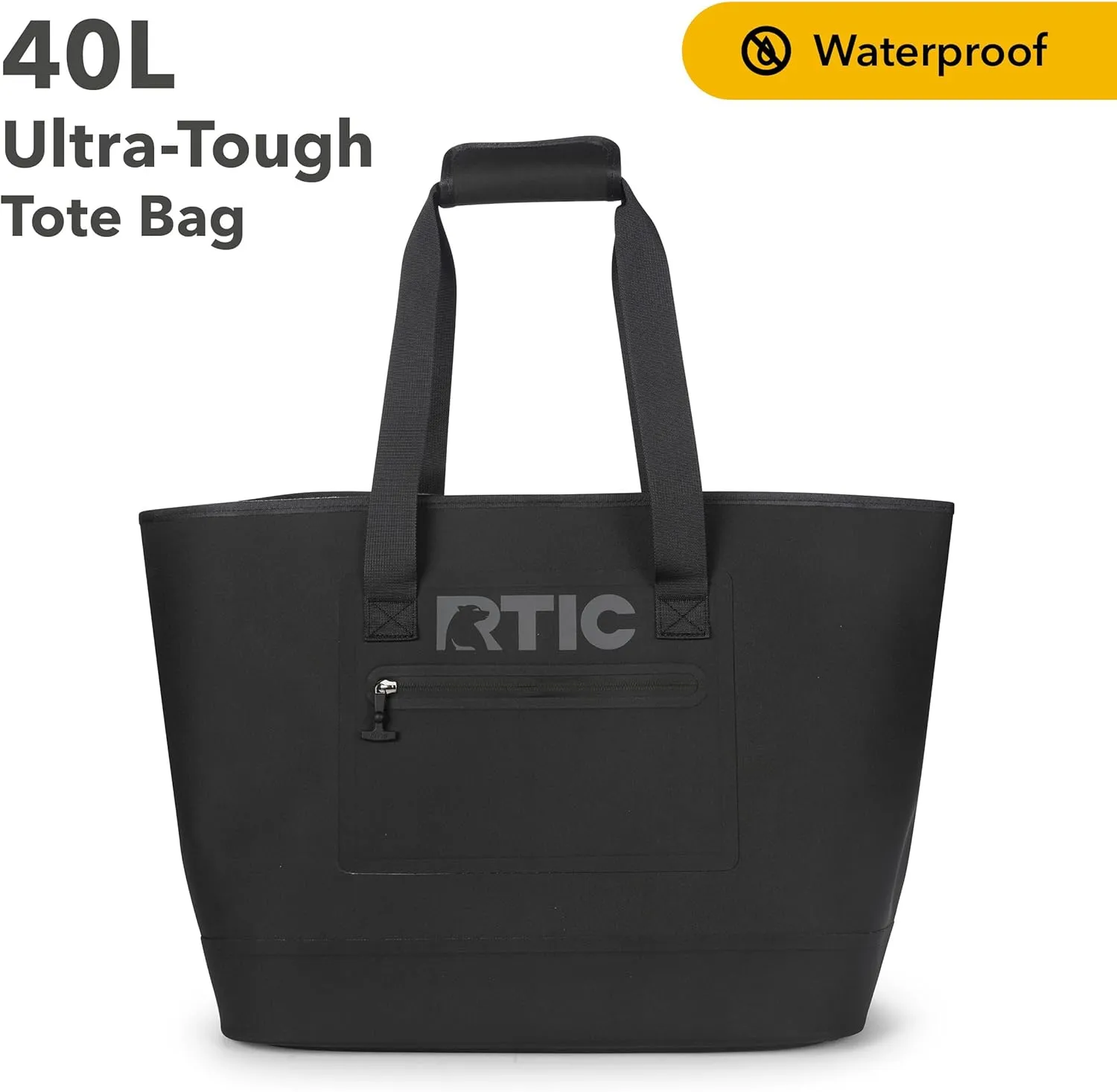 RTIC Ultra-Tough Tote Bag, Waterproof for Beach, Pool, Towel, Grocery, Shopping, Heavy-Duty, Puncture Resistant, Large
