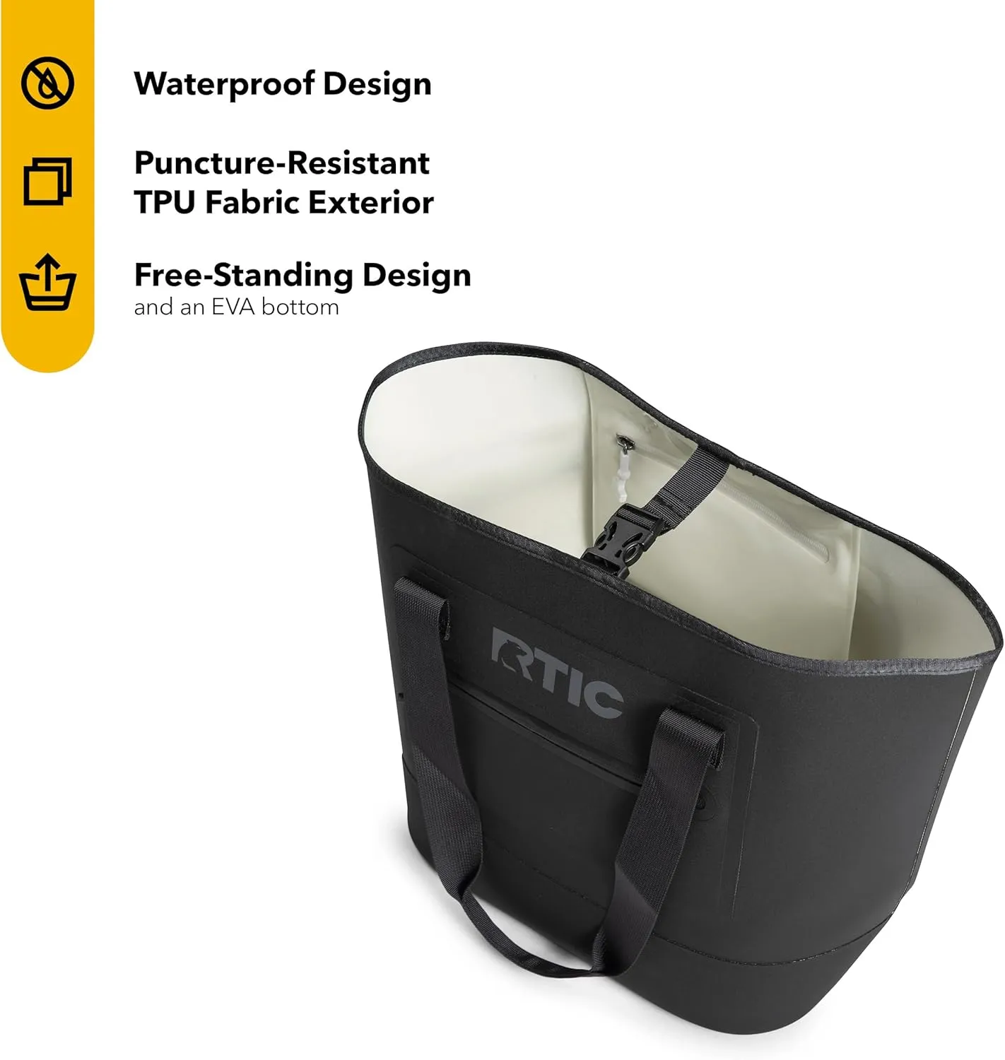 RTIC Ultra-Tough Tote Bag, Waterproof for Beach, Pool, Towel, Grocery, Shopping, Heavy-Duty, Puncture Resistant, Large