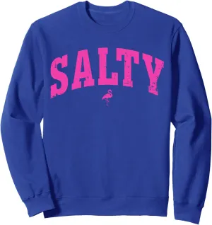 Salty Ocean Flamingo Life Coastal Summer Beach Girl Trendy Sweatshirt