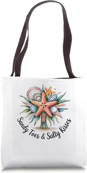 Sandy Toes & Salty Kisses Sea Life Tote Bag