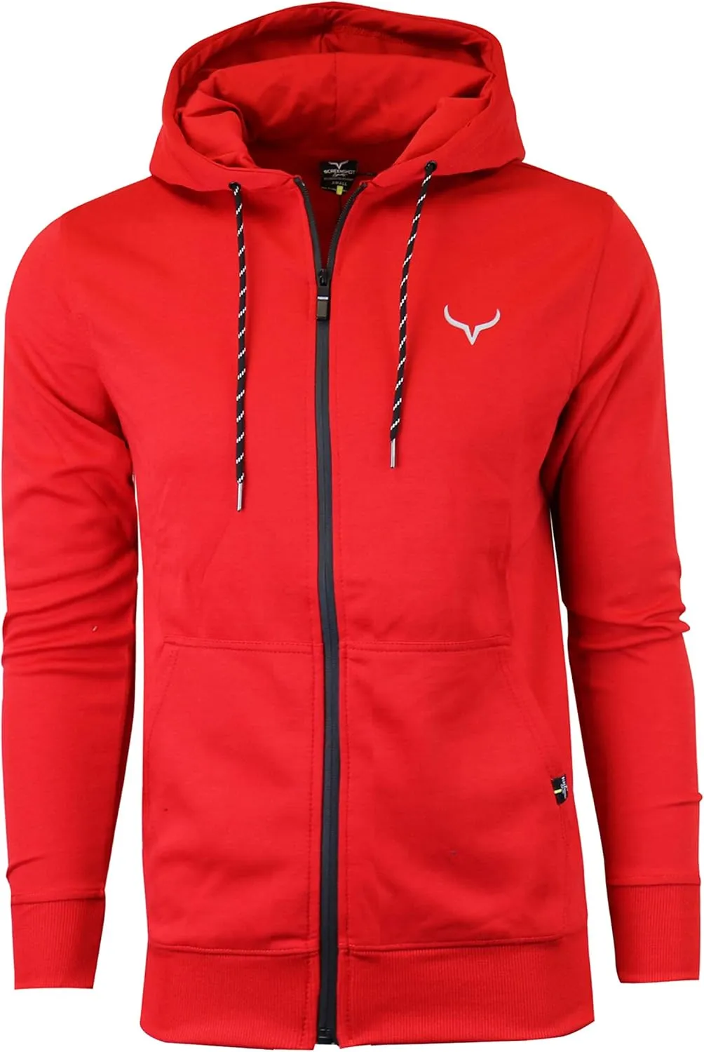 SCREENSHOT Sports Men's Gym Workout Full-Zip Hooded Active Sweatshirt