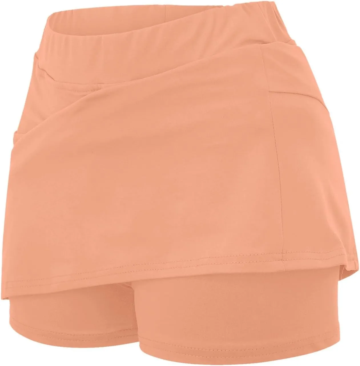 Skorts for Woman High Waisted Stretch Slimming Athletic Yoga Tummy Control Shorts Running Gym Workout Skirt with Pockets