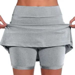 Skorts for Women 2025 High Waisted Tummy Control Yoga Shorts Dressy Casual Athletic Tennis Mini Skirts with Pockets