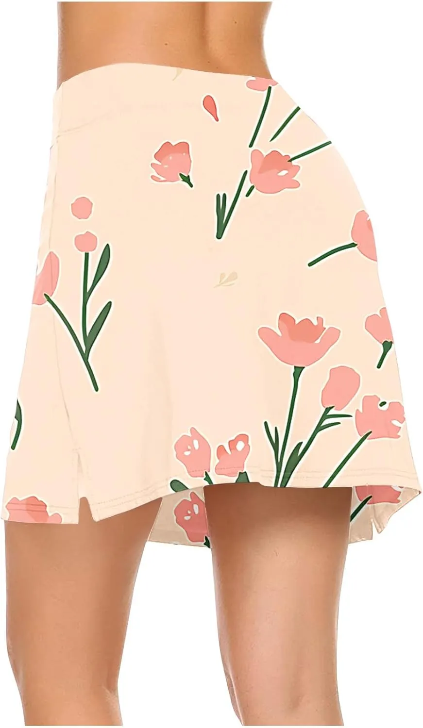 Skorts for Women Dressy Casual Floral Printed Skirts Summer High Waisted Shorts Skort Ladies Athletic Tennis Clothes