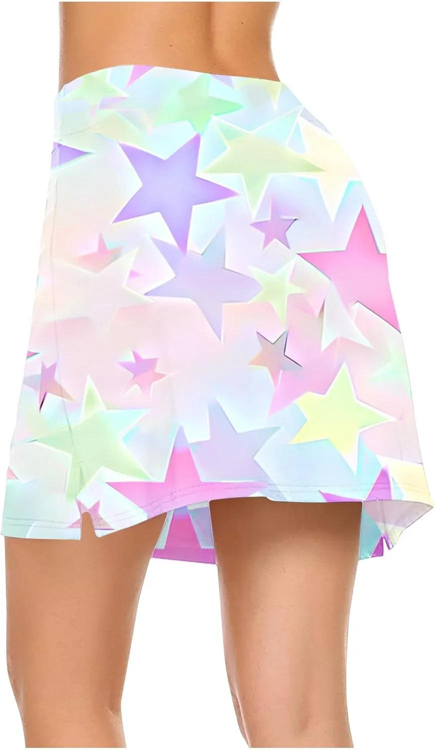 Skorts for Women Dressy Casual Floral Printed Skirts Summer High Waisted Shorts Skort Ladies Athletic Tennis Clothes