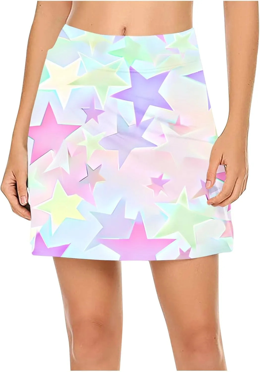 Skorts for Women Dressy Casual Floral Printed Skirts Summer High Waisted Shorts Skort Ladies Athletic Tennis Clothes