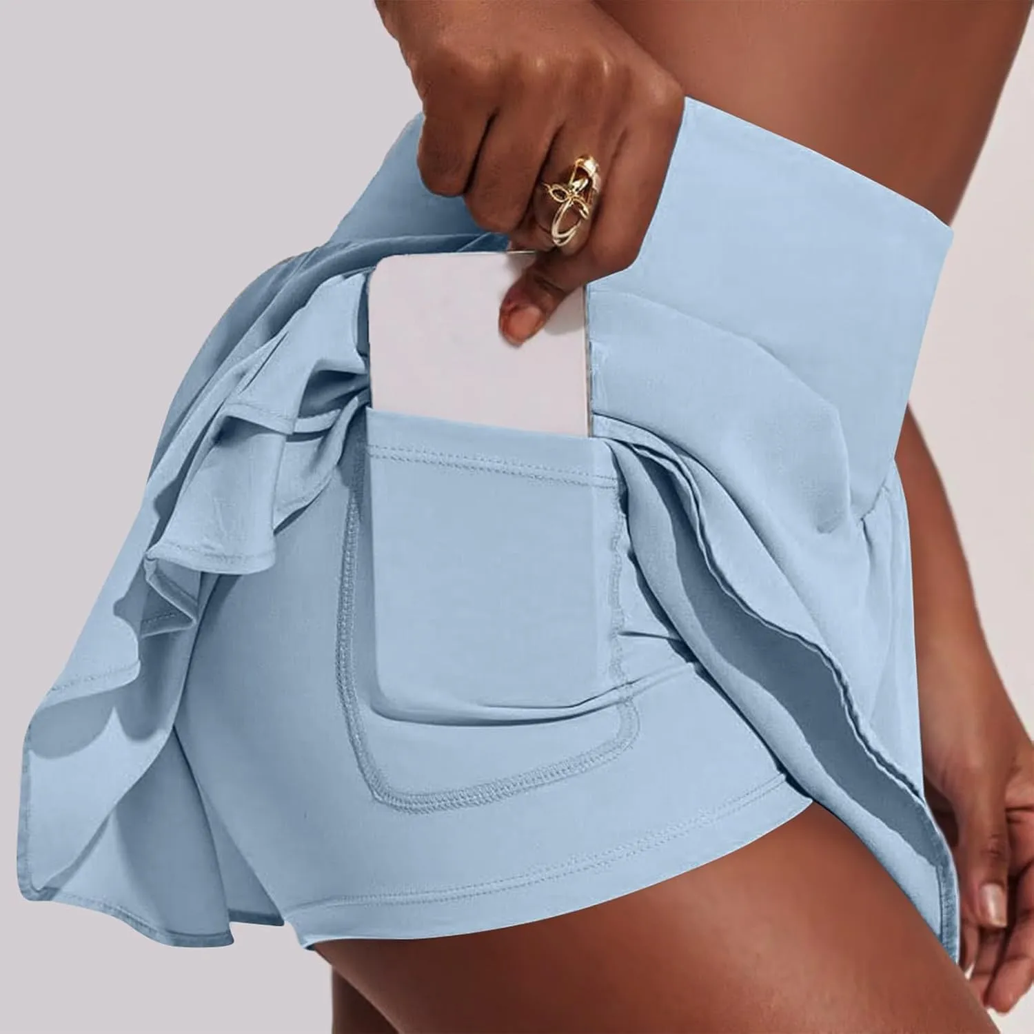 Skorts for Women Dressy Casual Plus Size Women's Skorts with Pockets Womens Tennis Skirt with Shorts Underneath