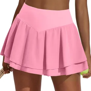Skorts for Women Dressy Womens Tennis Skirt with Shorts Underneath Women's Skorts with Pockets Plus Size