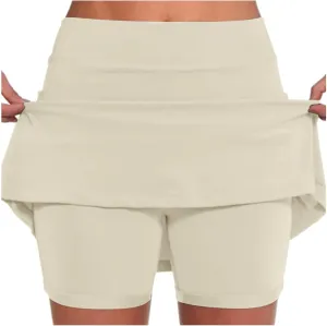 Skorts for Women with Pockets High Waist Tummy Control Yoga Shorts Dressy Casual Athletic Tennis Golf Short Skirts