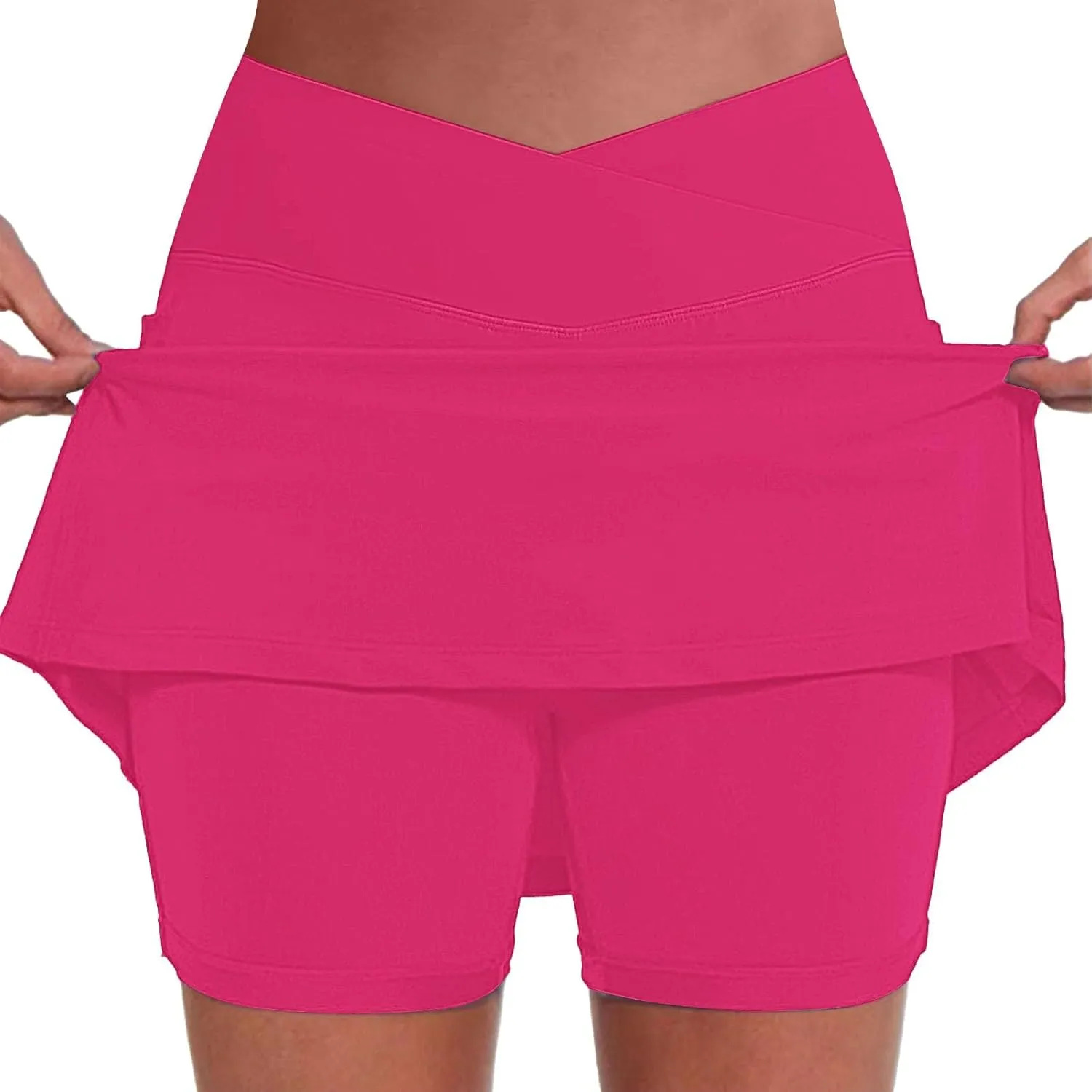 Skorts for Women with Pockets High Waist Tummy Control Yoga Shorts Dressy Casual Athletic Tennis Mini Short Skirts