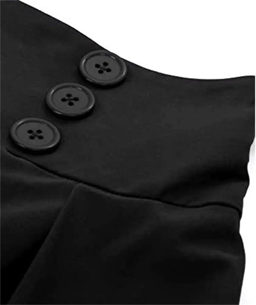 Sorrica Women's Vintage Flared A line Skirt High Waist Pleated Midi Skirt with Pocket