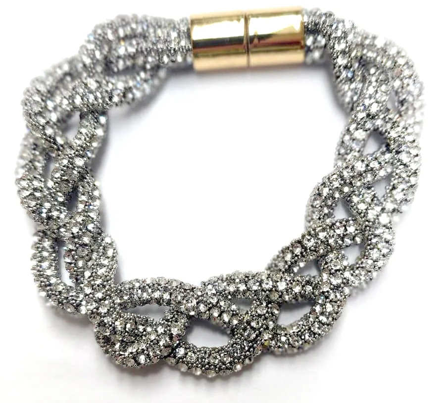 Sparkle Allure Rhinestone Magnetic Bracelet