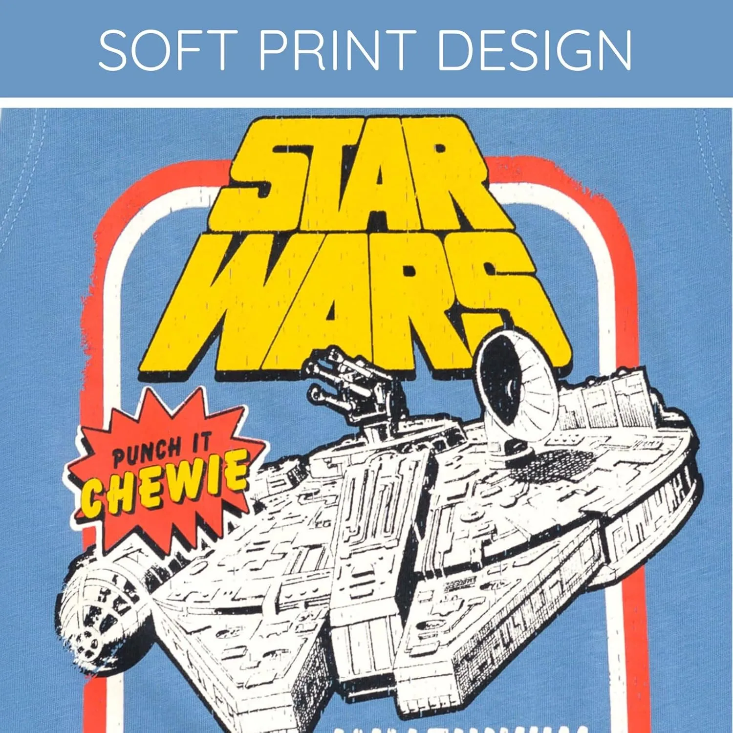 STAR WARS Millennium Falcon Tank Top and Shorts Outfit Set Toddler to Big Kid Sizes (4T - 18-20)