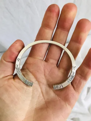 Sterling Silver Bangle from the Karen Hill Tribe of Thailand