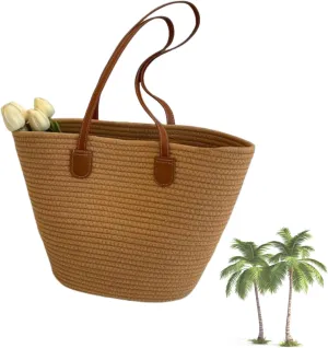 Straw Hobo Bag for Women,Lightweight Woven Beach Bag with Dual Handles, Summer Commuter Purse for Pool Vacation