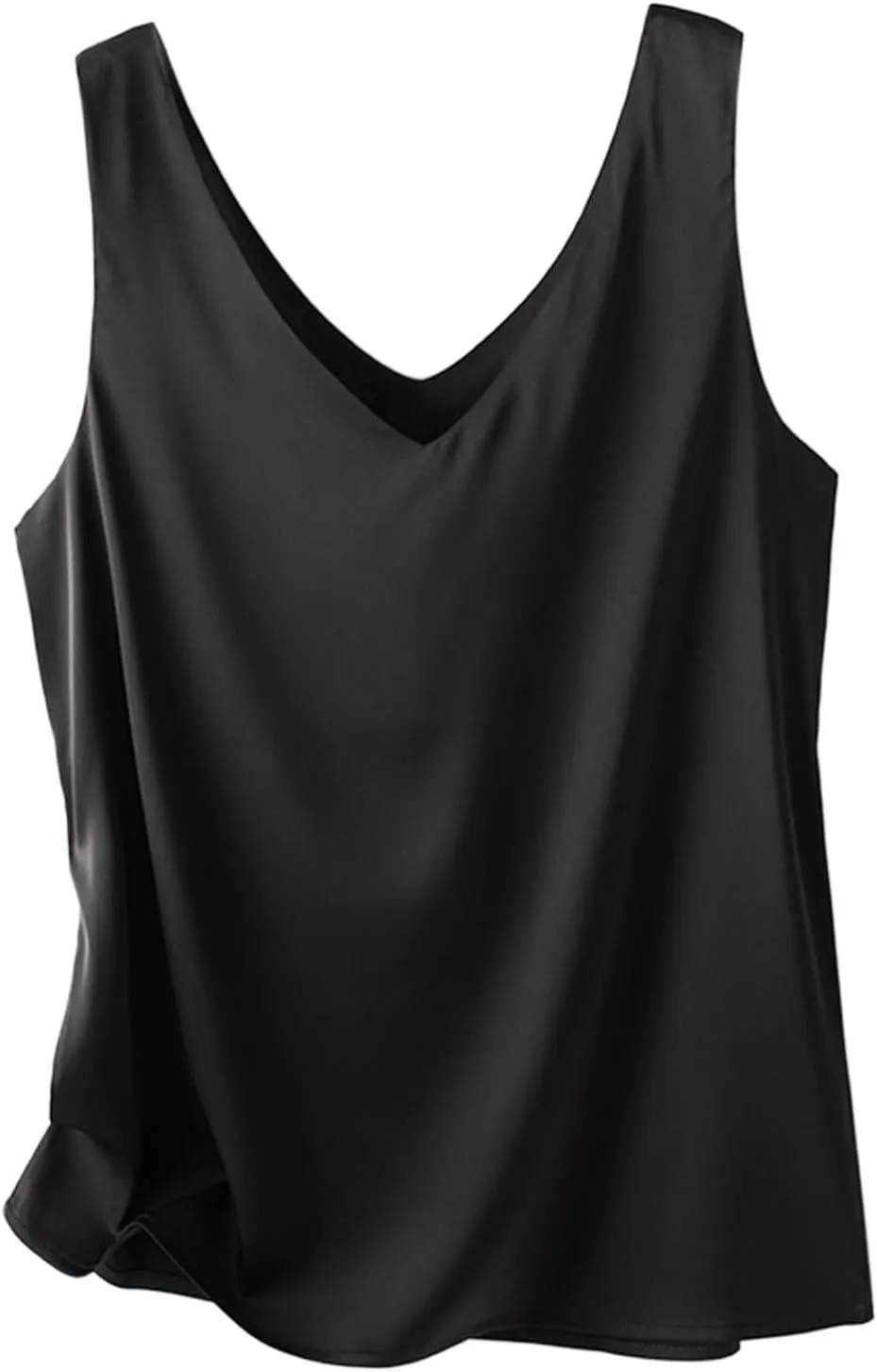 Summer V Neck Tank Tops for Women Silk Satin Summer Sleeveless Camisole Straps Top Womens Tops Dressy Casual