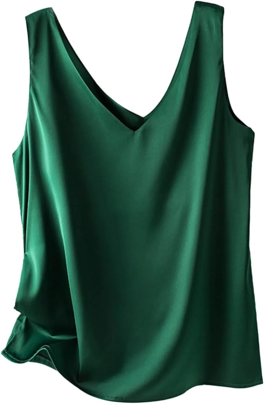 Summer V Neck Tank Tops for Women Silk Satin Summer Sleeveless Camisole Straps Top Womens Tops Dressy Casual