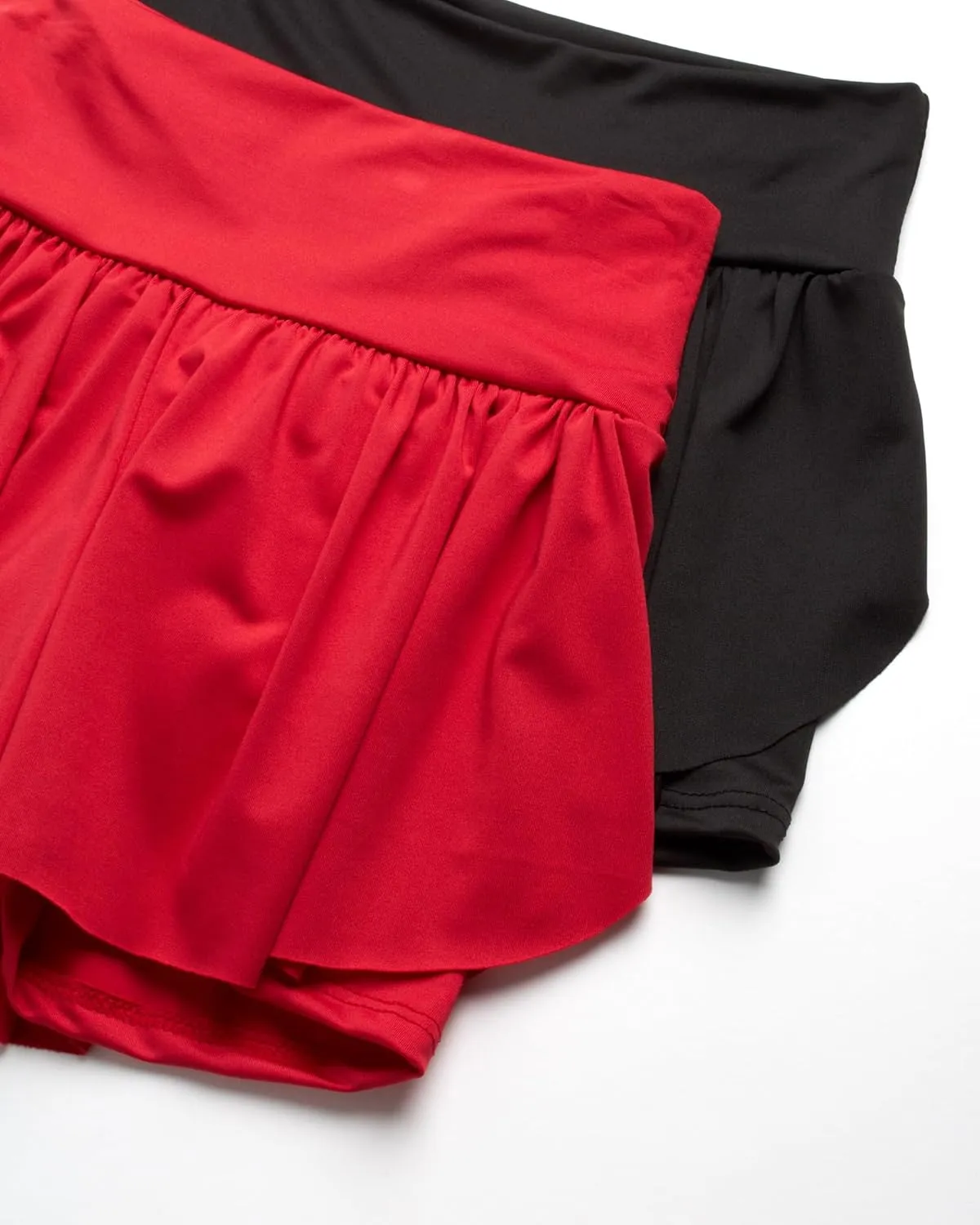 Sweet Hearts Girls Active Skort - 2 Pack Flowy Butterfly Shorts with Spandex Lining - Athletic Skirt for Girls, Made in USA