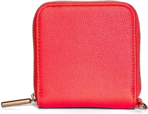 THIRTY-ONE Gifts Mini All About the Benjamins Wallet, Mini Card Wallet for Women, Small Zipper Wallet with Bill Slot, Coastal Red