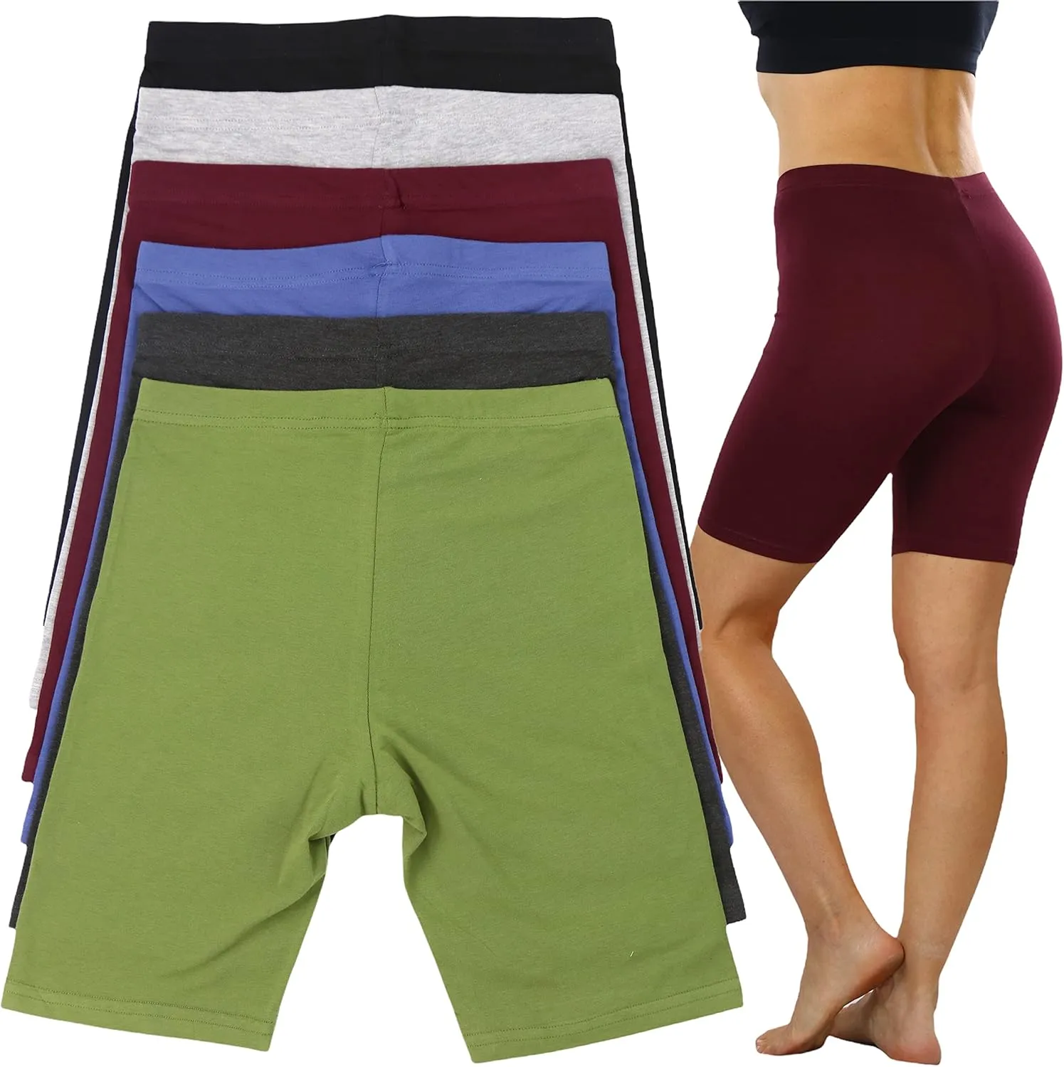 ToBeInStyle Women's Premium High Waisted Biker Shorts and Leggings
