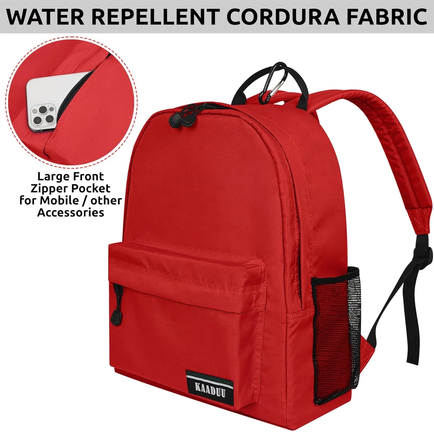 TRAVEL BACKPACK LIGHTWEIGHT CASUAL DAYPACK GYM BACKPACK LAPTOP BACKPACK SPORT BACKPACK RUCKSACK CAMPING BACKPACK 16.5 (Red)