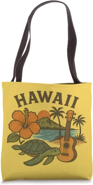 Tropical Retro Hawaii Tote Bag