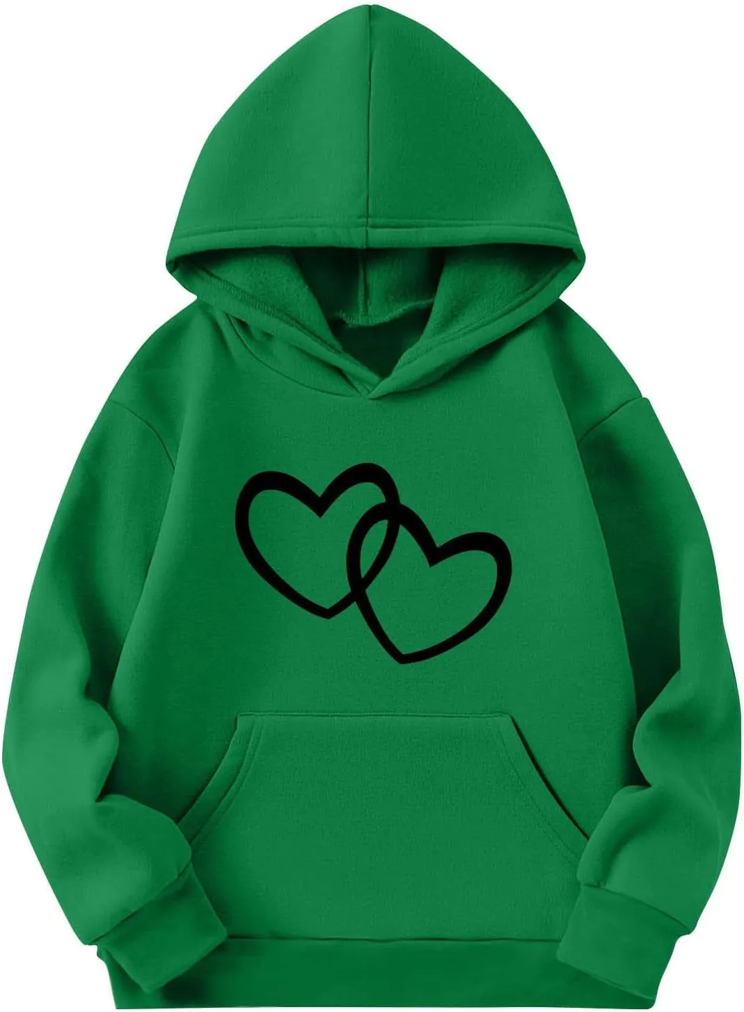 valentines Outfit Girl Oversized Long Sleeve Heart Hoodie Cute Teen Girls Valentine Shirt Preppy Clothes